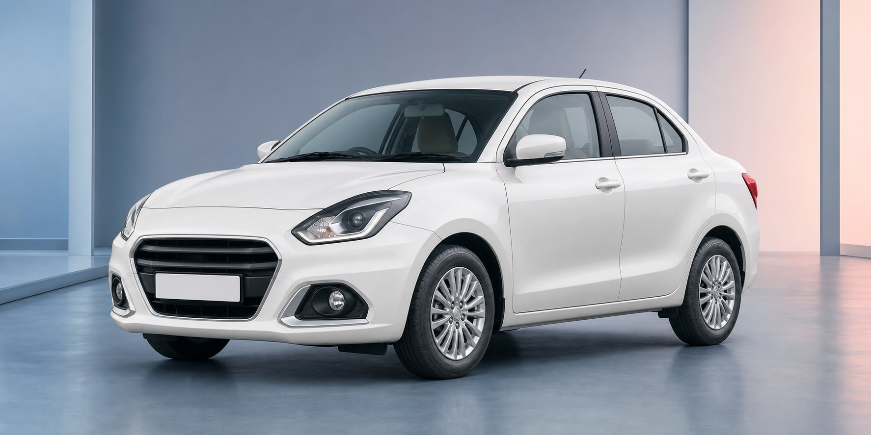 White Maruti Suzuki Dzire